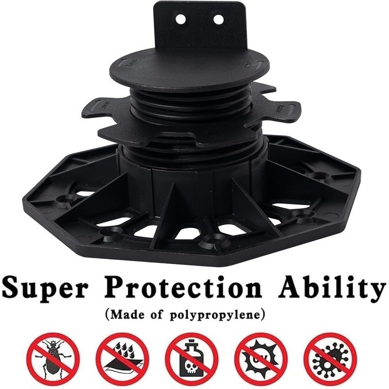Plastic Wood Floor Installation Keel Adjustable Height Outdoor Building Solution