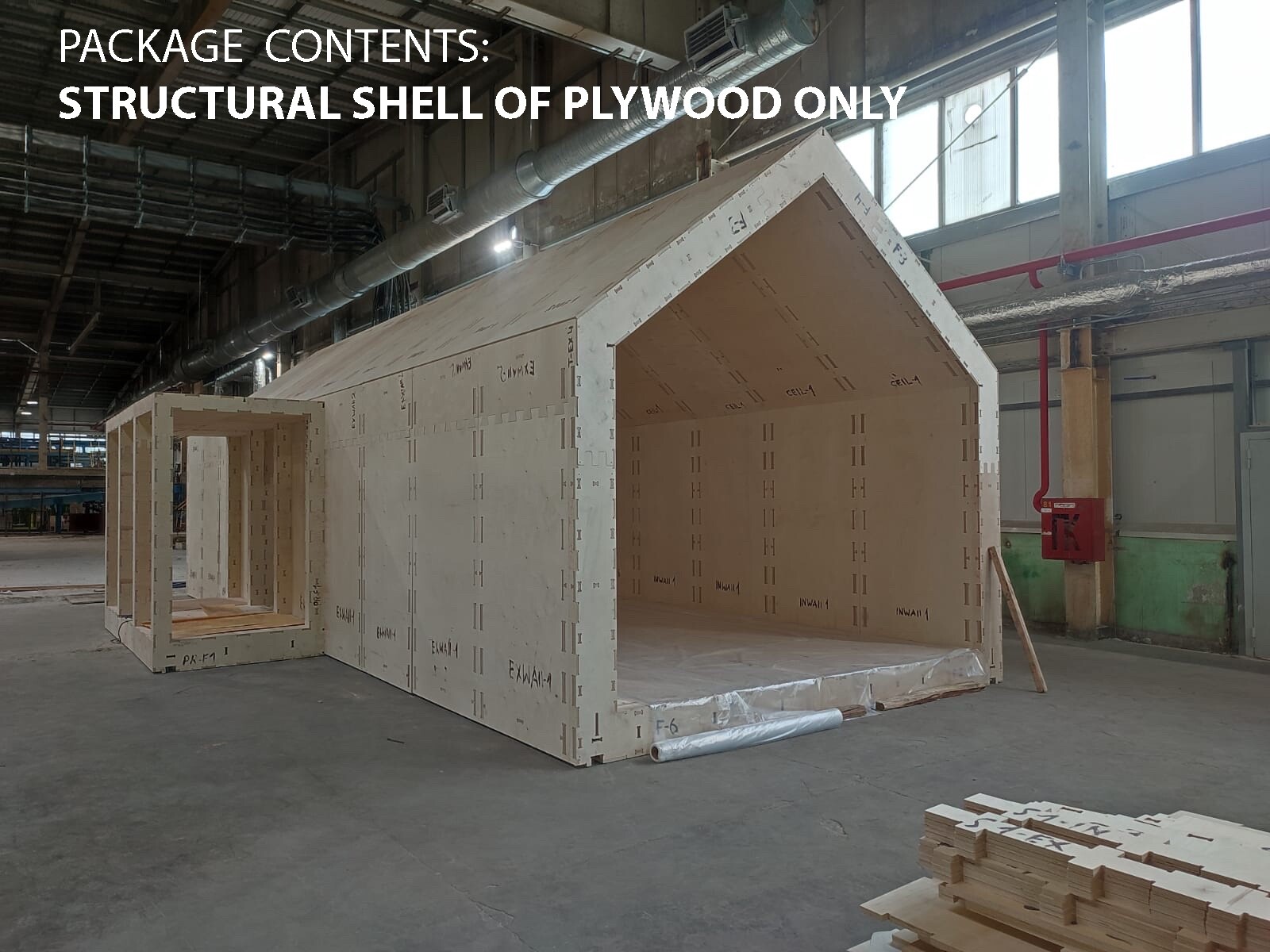 273 sg.ft СANDLE HOUSE KIT #PW-23 PREFAB DIY PLYWOOD BUILDING CABIN HOME MODULAR