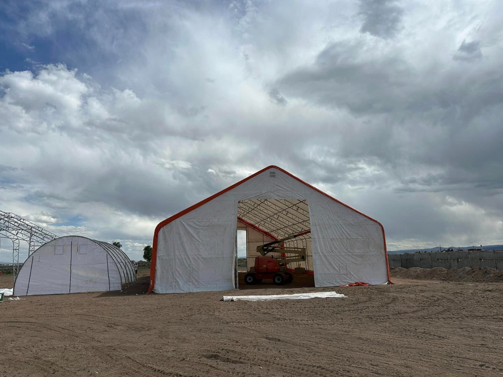 50x80x26 DUAL TRUSS *21oz PVC* Canvas Fabric Storage Building Shelter Barn Shop