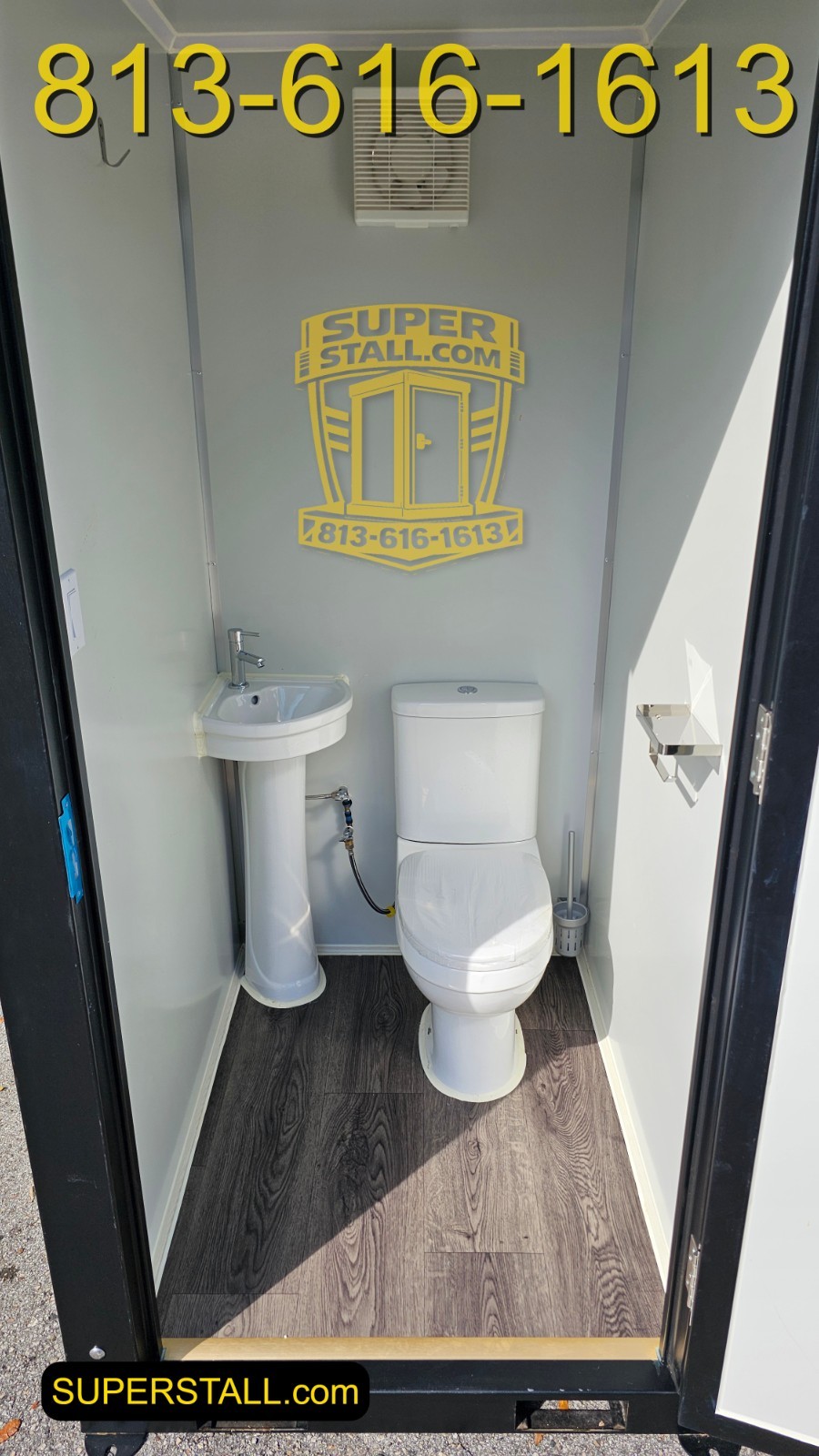 Brand New Portable Restroom Bathroom Toilet HD All Steel HD Frame Single Stall