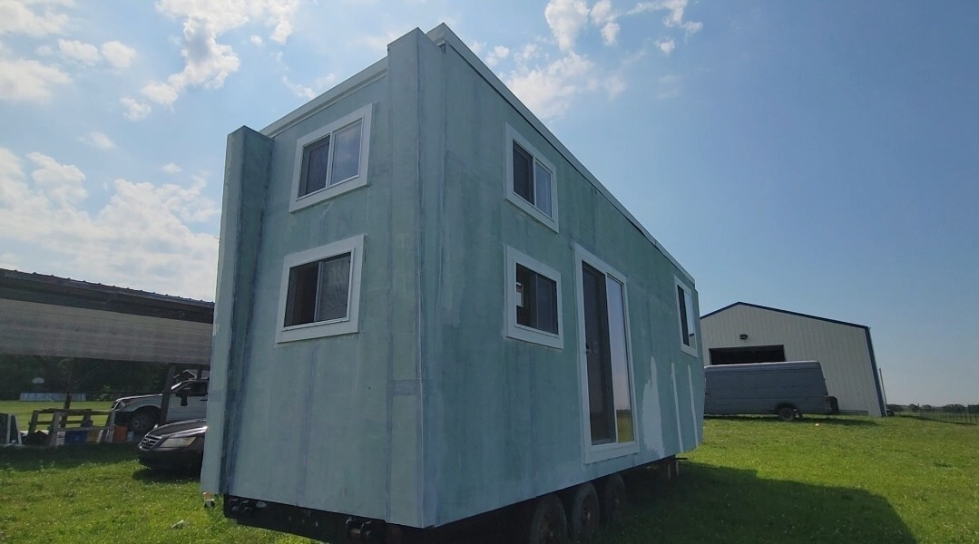 Unfinished tiny house for sale on wheels