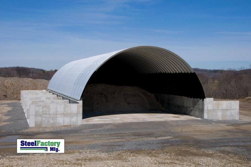 Prefab Steel 51x150x17 Round Arch Style Metal Quonset Hut Farm Storage Building