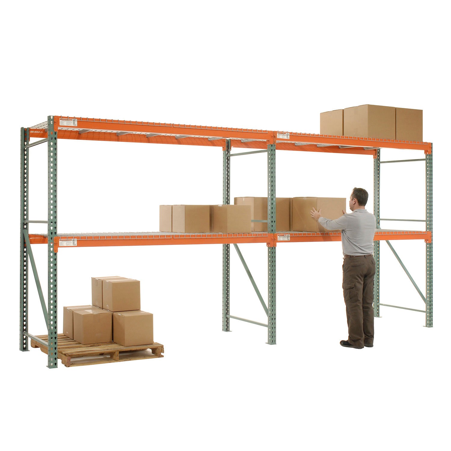Global Industrial Teardrop Pallet Rack Add-On 48″W X 36″D X 96″H