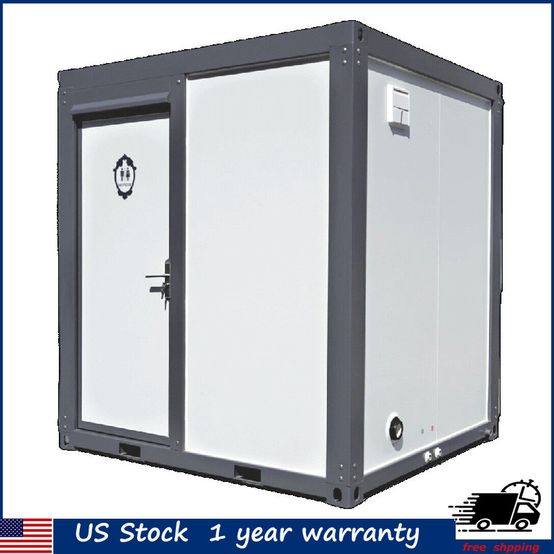 Portable Restroom Bathroom Mobile Toilet w/Shower Upgrade Acrylic Fanshaped Door