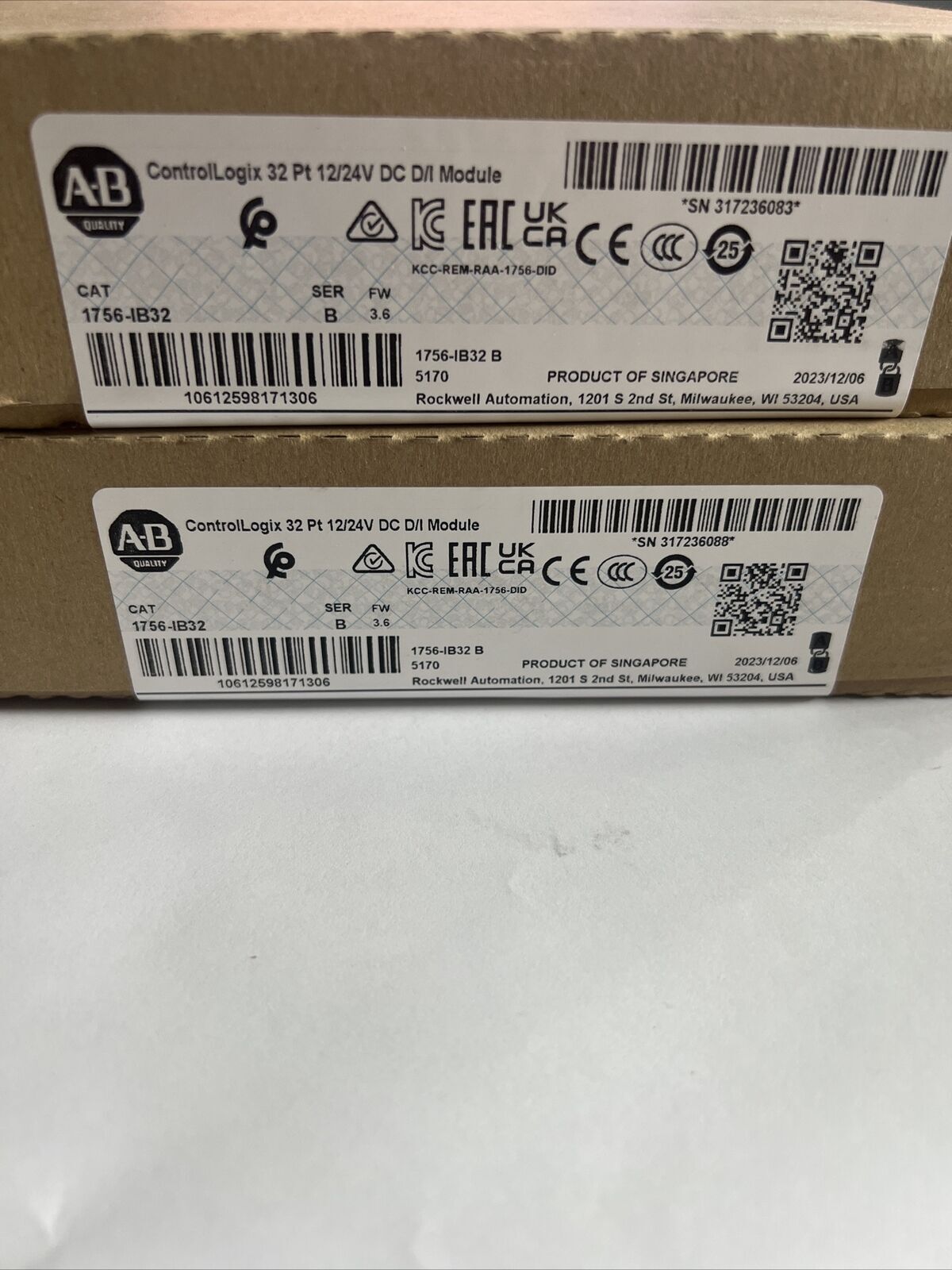 New AB 1756-IB32 Allen-Bradley SER B ControlLogix 32 Pt 12/24V DC D/I Module