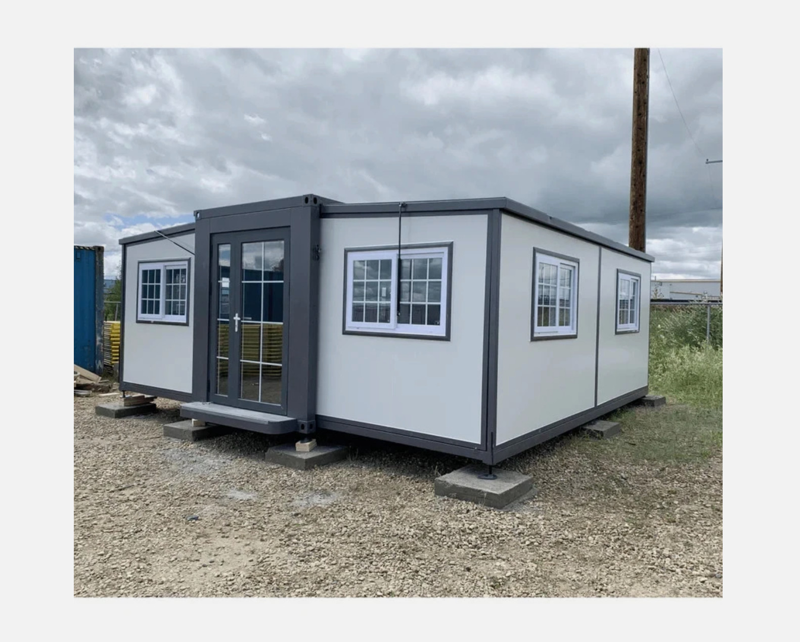 13x20ft Fast Installation Expandable Prefab House Mobile Office W/ Rain Shower