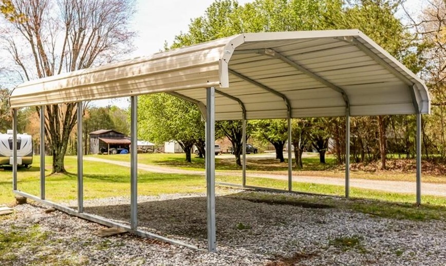 18Wx20Lx6H Steel Carport – TX, OK & NM only, Lifetime 100MPH wind warranty.