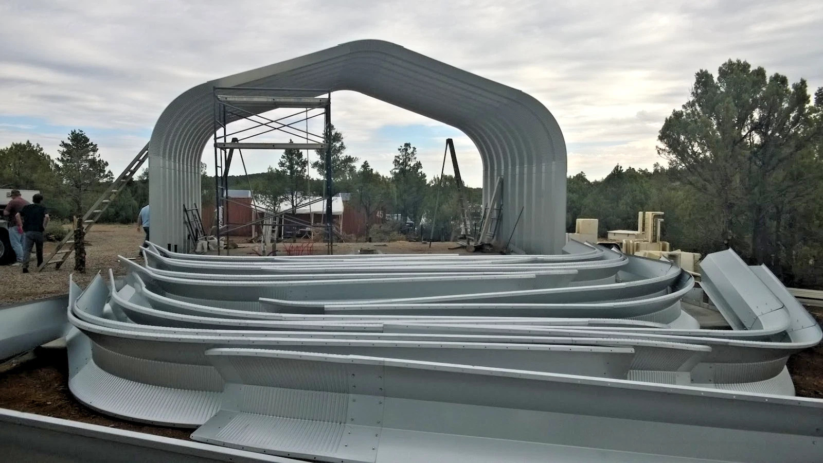 30x60x15 DuroSPAN Steel DIY Straight Wall Arch Building Open Ends Factory DiRECT