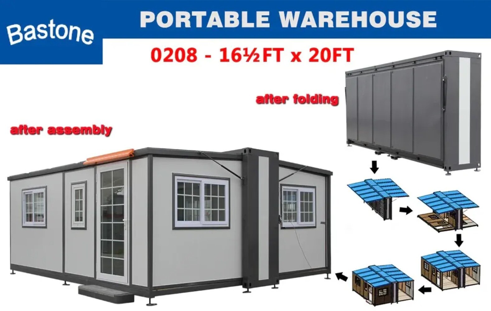 16½ft x 20ft Modern Luxury Mobile Expandable Prefab Container House Tiny Home