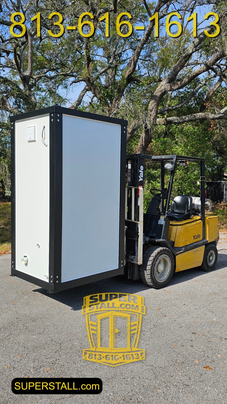 Brand New Portable Restroom Bathroom Toilet HD All Steel HD Frame Single Stall