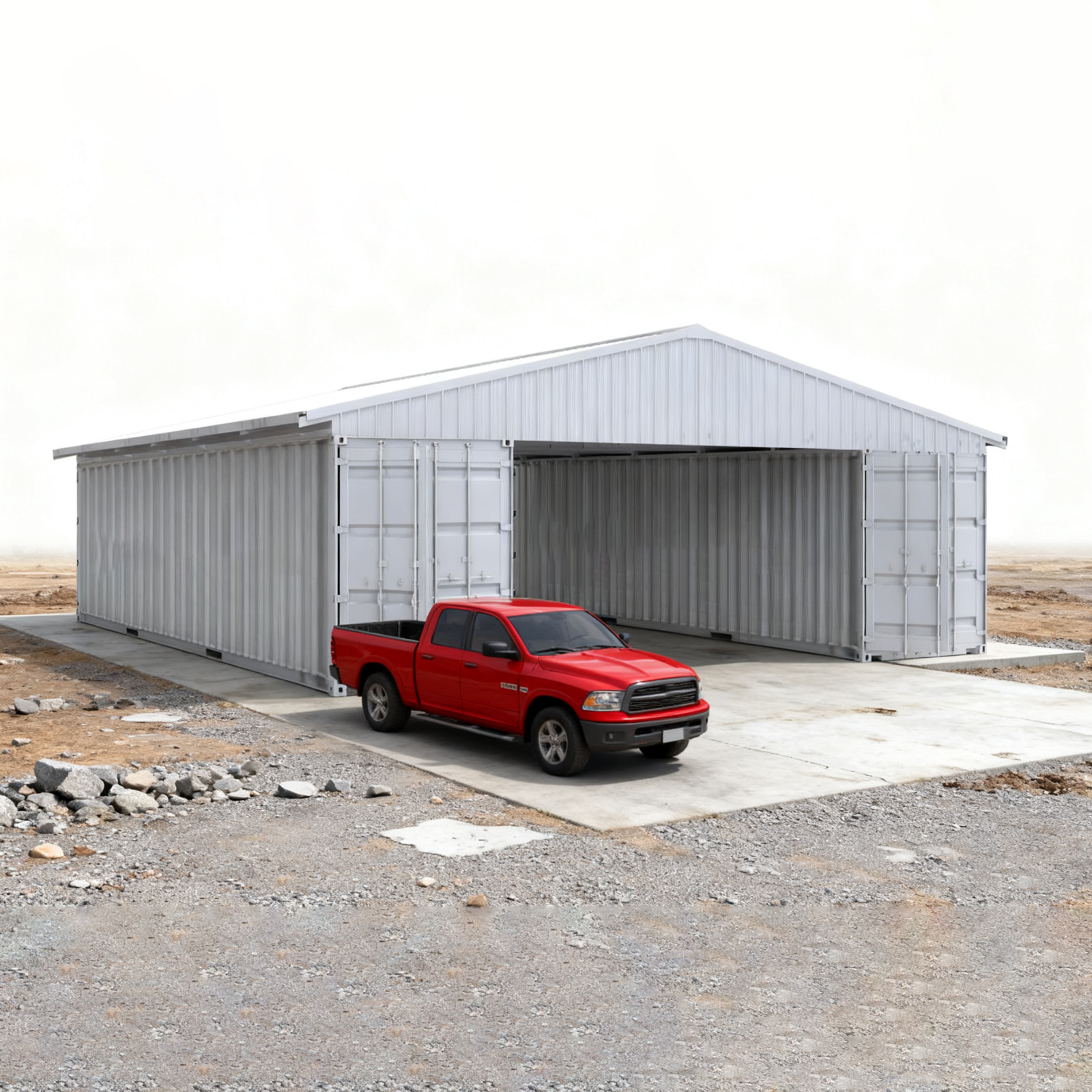 40’x36’x13′ Shipping Container Shelter/Heavy Duty Galvanized Steel(No Container)