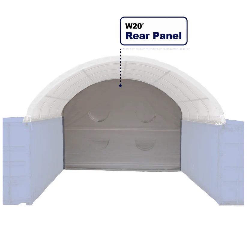 Rear Panel for W20′ Container Shelter 11oz PE Back Panel Container Shelter Parts