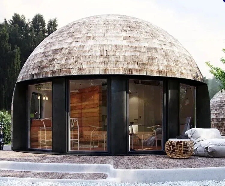 Hemp Ready Tiny Dome Home Wood Prefab House DIY Tiny House Kit Home Village