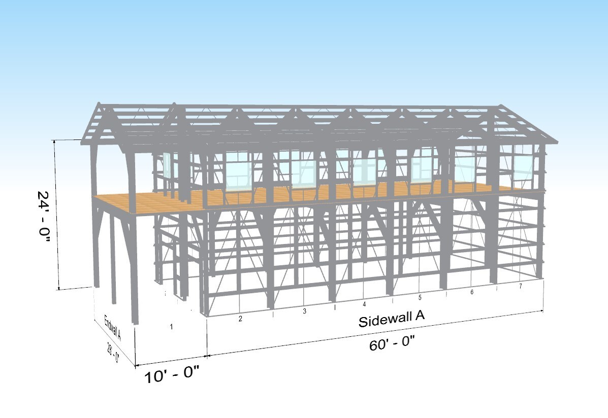 FLORIDA & TEXAS HURRICANE RATED Gable Tall Galvanized Steel Barndominium Kit