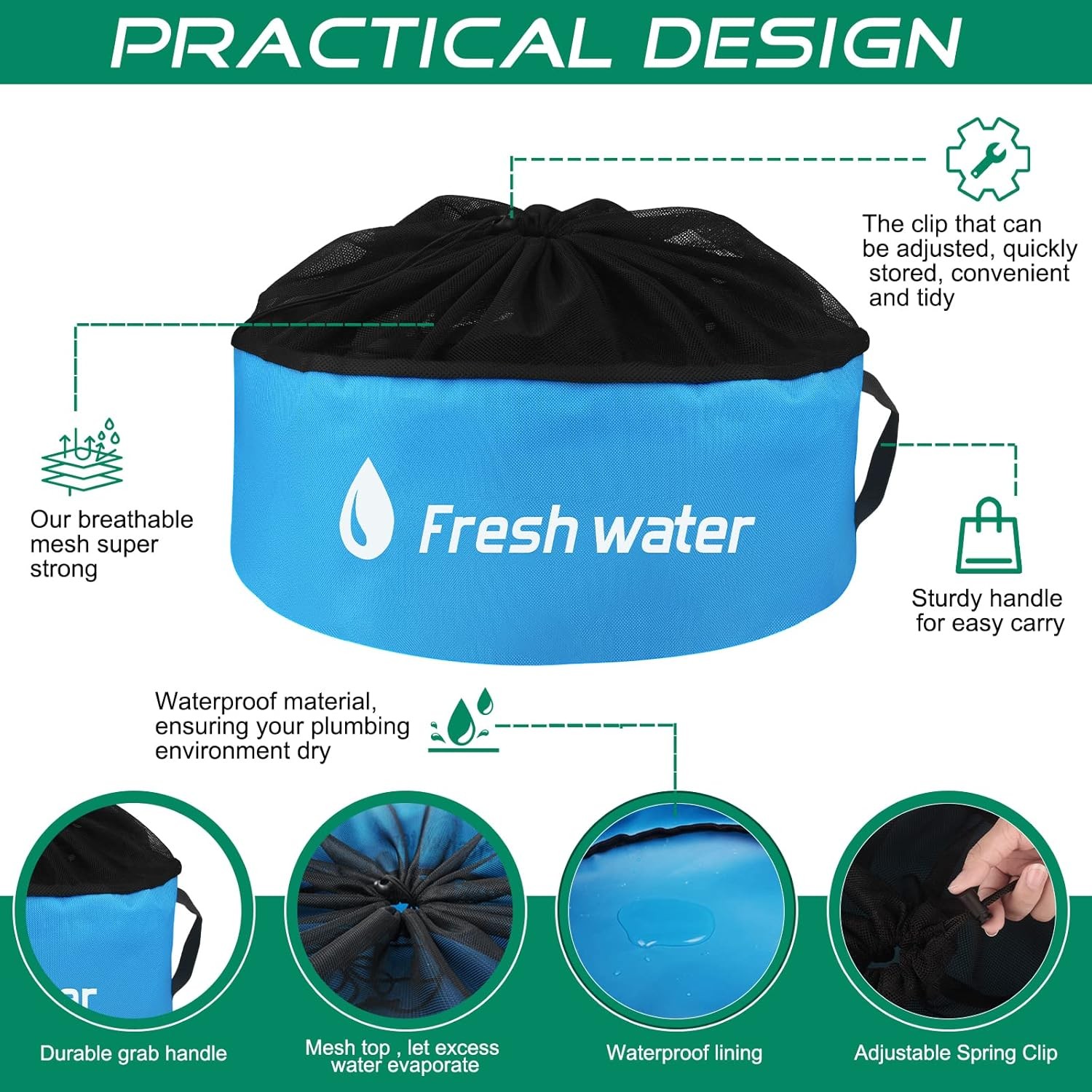 4 Pack RV Sewer Hose Storage,Waterproof Storage and Multicolor