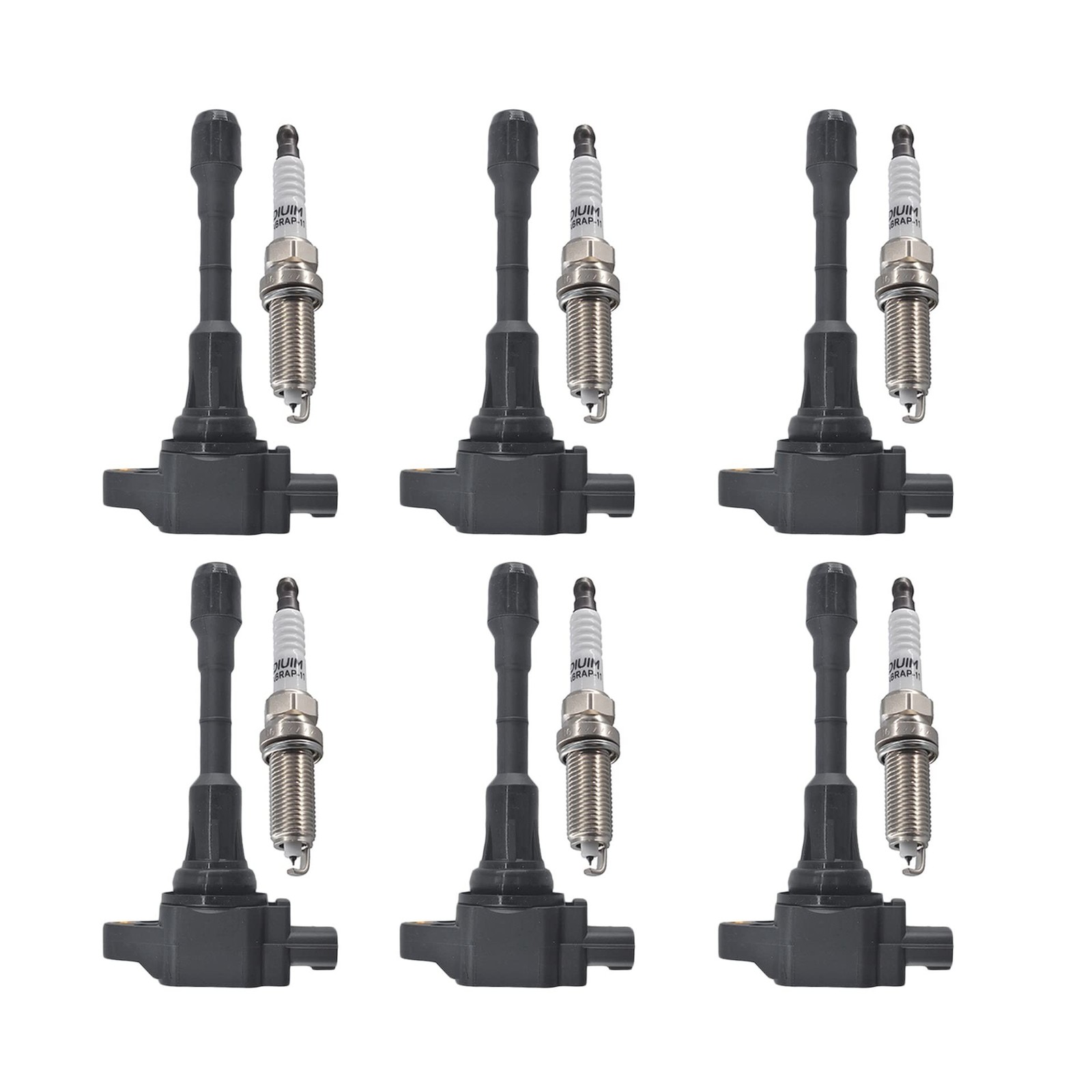 Autowxjq Set of 6 Iridium Spark Plug and 6 Ignition Coil Pack Compatible with…