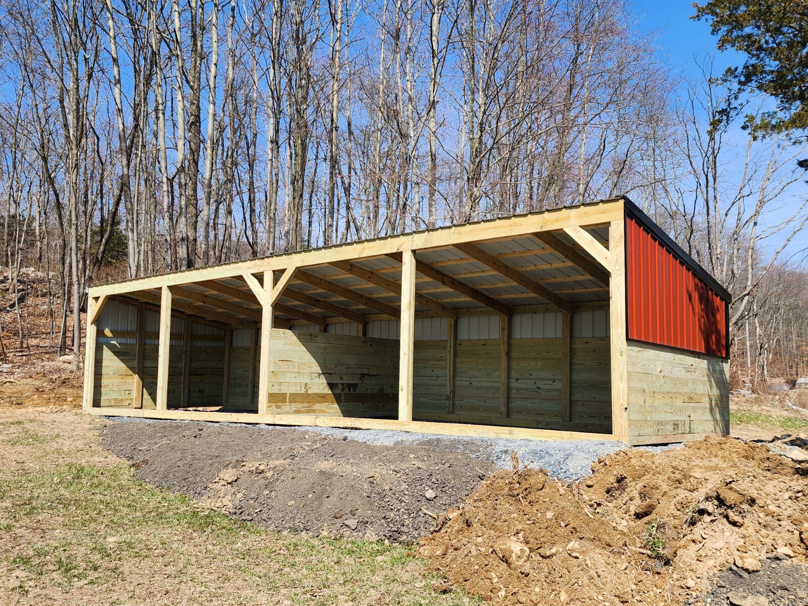 Horse Run-in – Livestock Shelter – Goat Shed – Sheep Shed 12×40