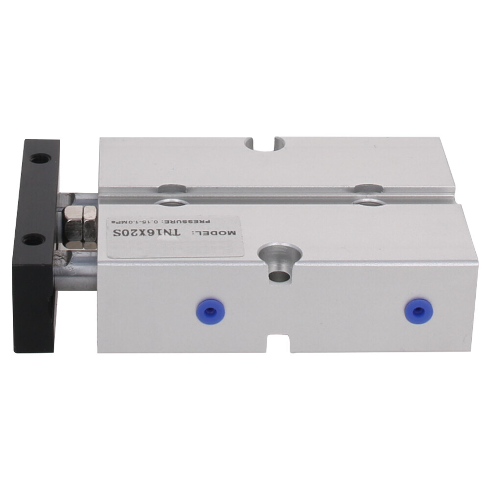 TN16mm Bore 10~150mm Stroke Dual Acting Pneumatic Air Cylinder Double Rod Alloy