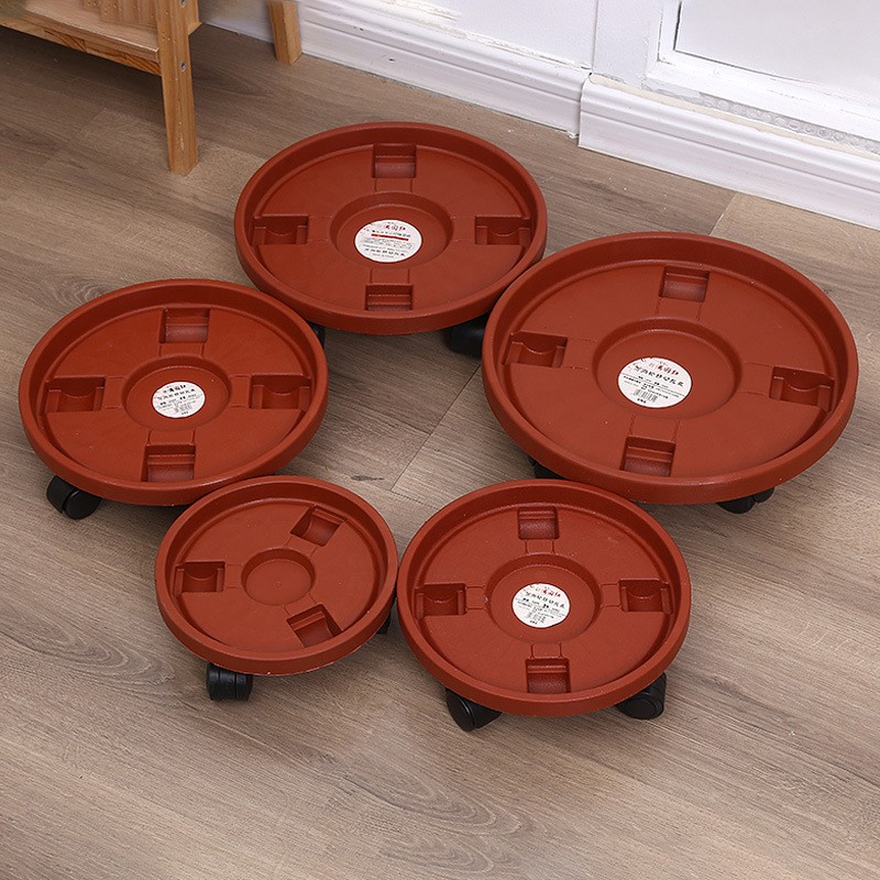 Removable Plant Stand Flower Pot Tray With Universal Wheel Heavy Rolling Flower
