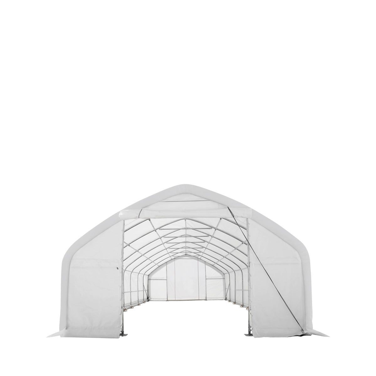 20x40ft Heavy-Duty Storage Shelter, 12ft Peak & Drive-Thru Door
