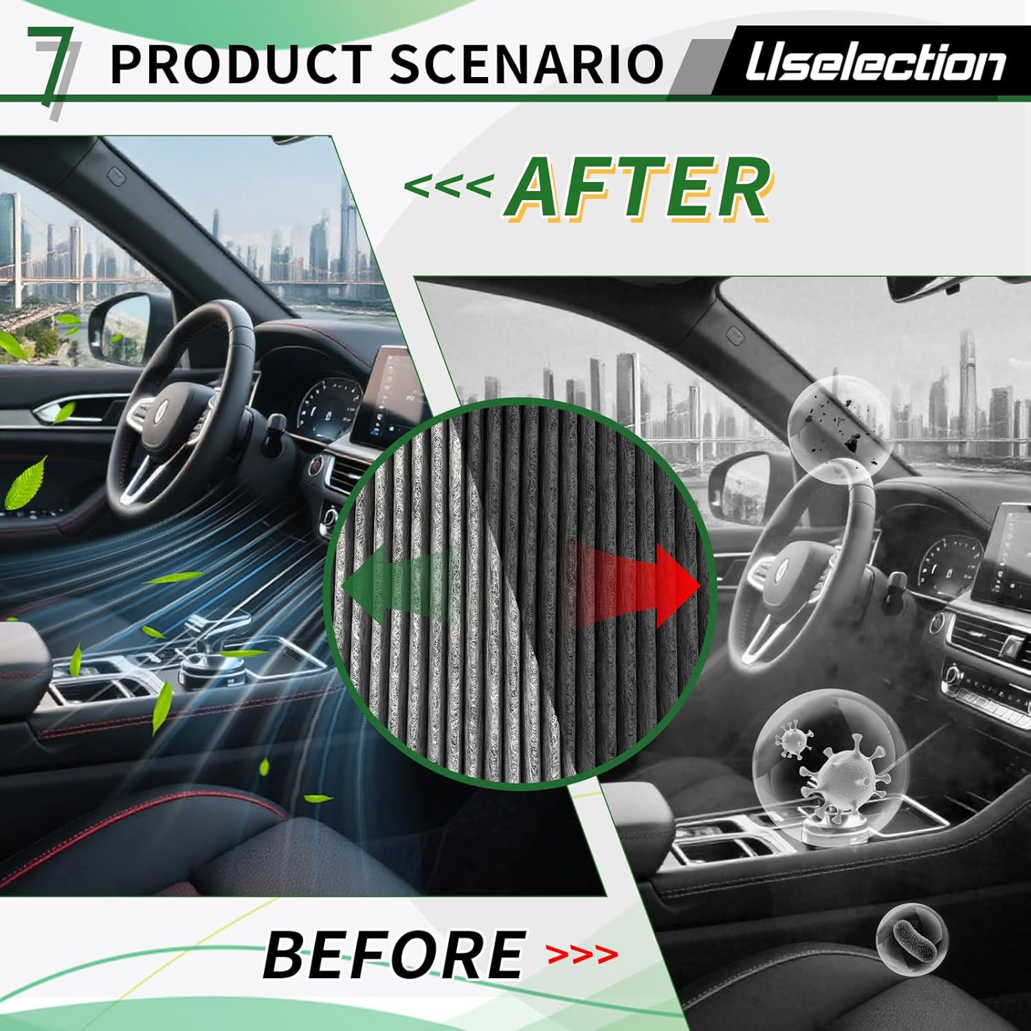 Cabin & Engine Air Filter W/Activated Carbon Kit for Tucson (2022–2025), Santa F