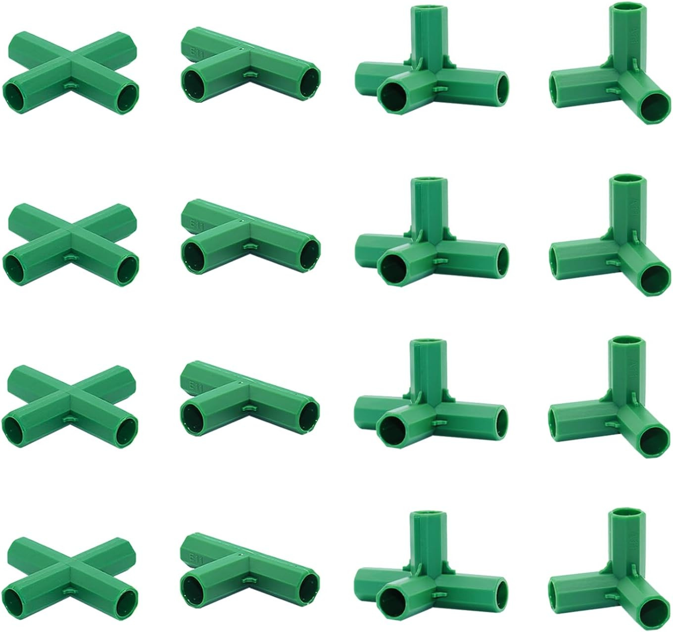 16PCS 16MM Heavy Duty Greenhouse Frame Connectors for Trellis and Gardening