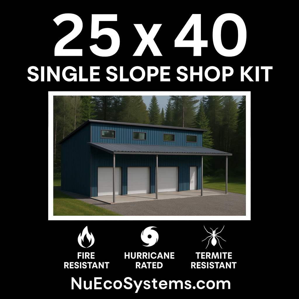 Steel Framed 40 x 60 x 16 Shop Kit, Warehouse Kit ON SALE NOW !!!