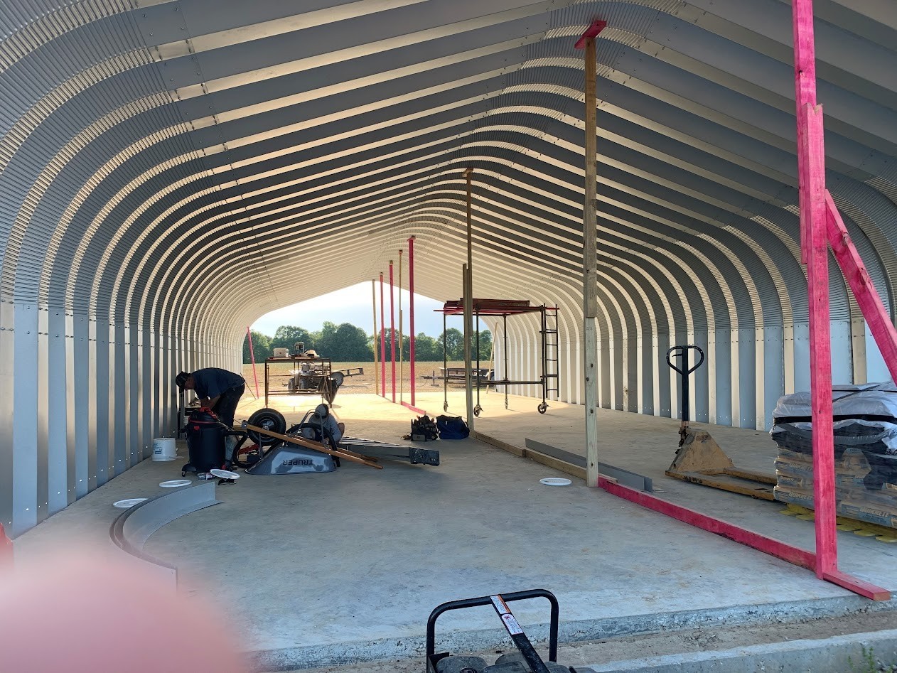 25x42x13 Engineered Steel Building Kit | DuroSPAN Clear-Span Arch Open DIY Ends