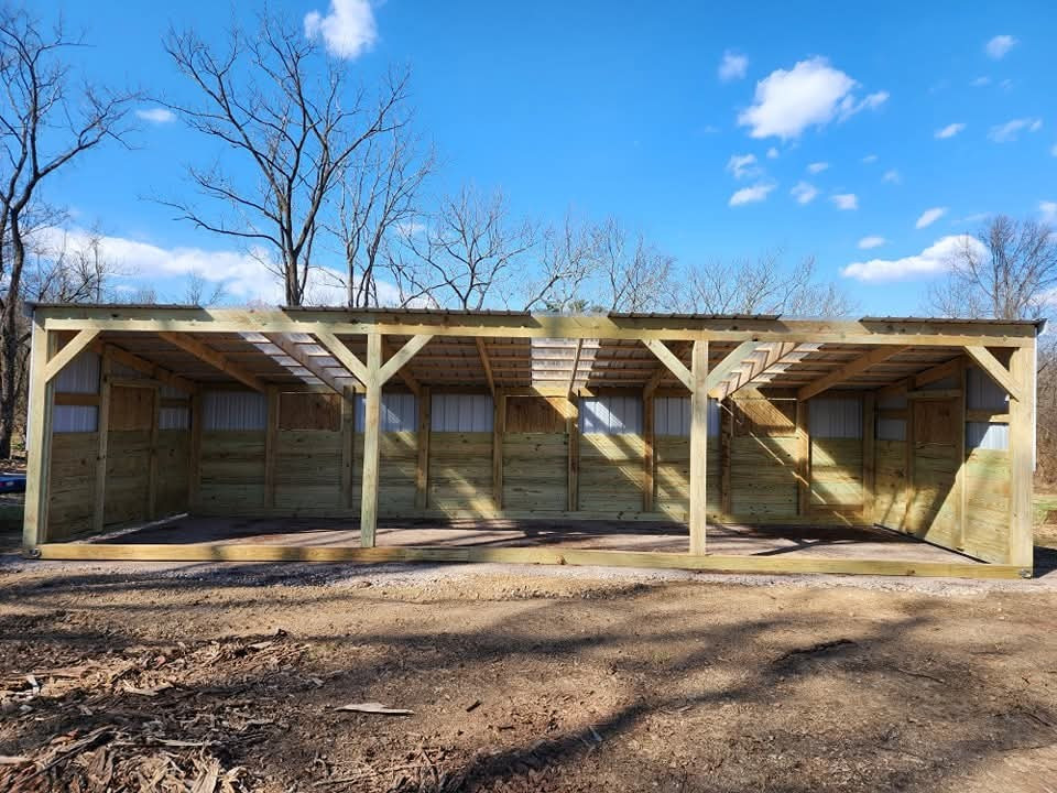 Horse Run-in – Livestock Shelter – Goat Shed – Sheep Shed 12×36