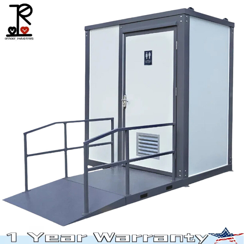 Handicap-Accessible Portable Restroom w/ Bowl & Sink Mobile Toilet for Disabled