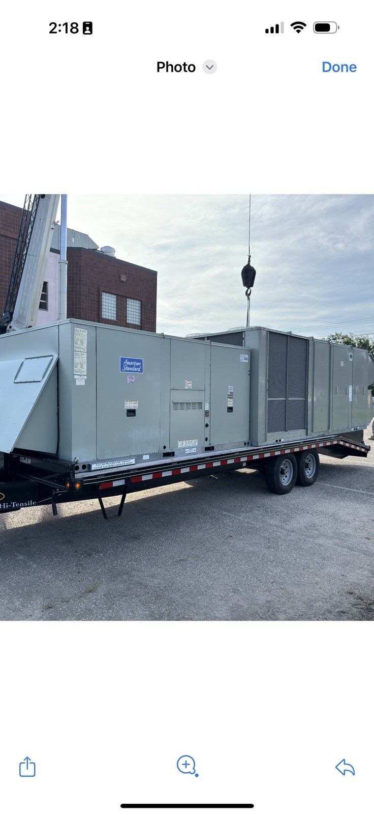 American Standard Gas-Fired Rooftop HVAC Cooling & Heating Unit