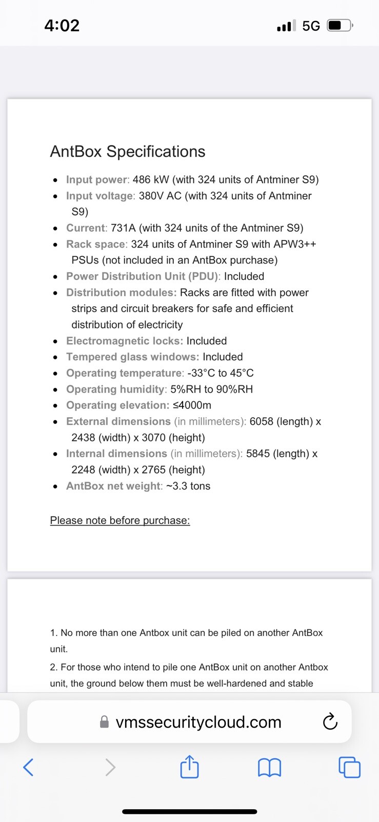 Bitmain Antbox Mobile Mining Container 324 Legacy Or 162 New Format Capacity