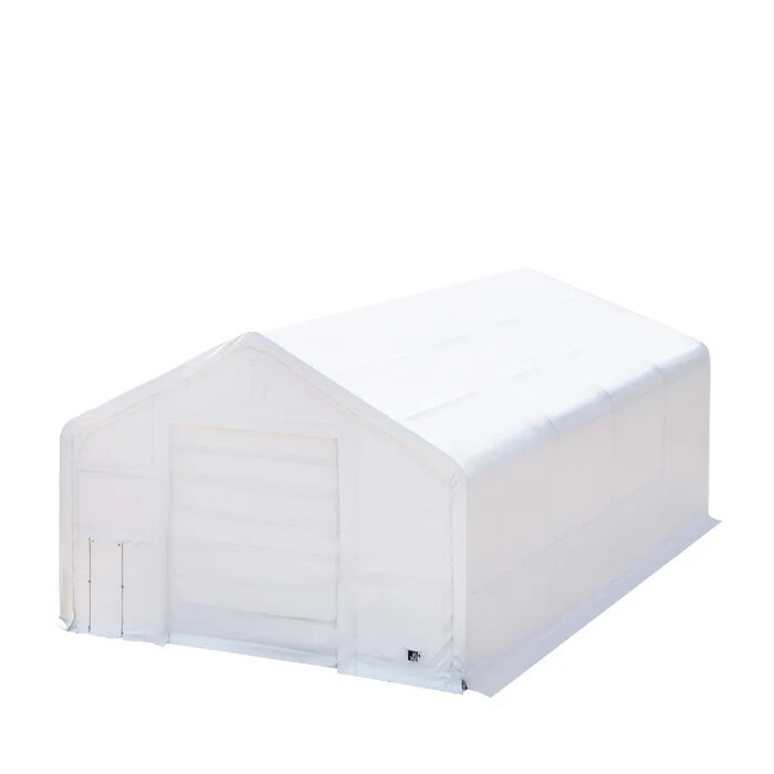 TMG Industrial 30′ x 40′ Dual Truss Storage Shelter w/ Heavy Duty 17oz PVC Cover