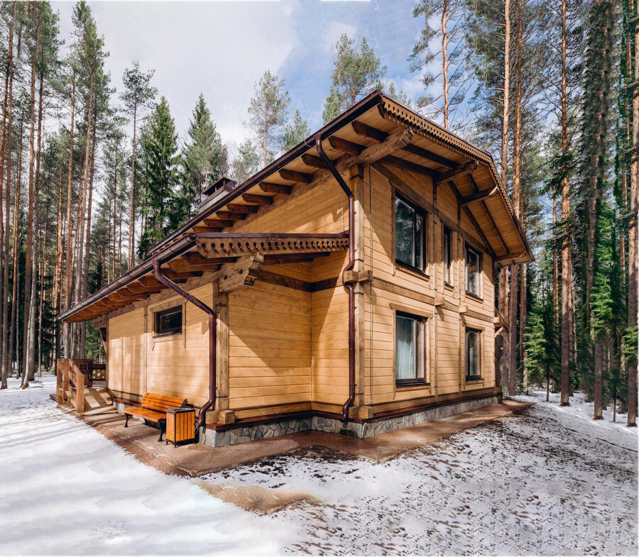 2 390 sq.ft PREFAB HEAVY TIMBER FRAME KIT WOOD HOUSE DIY BUILDING CABIN HOME GLT