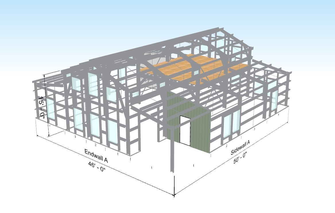46 X 50 FLORIDA HURRICANE RATED Barn Style Barndominium Kit