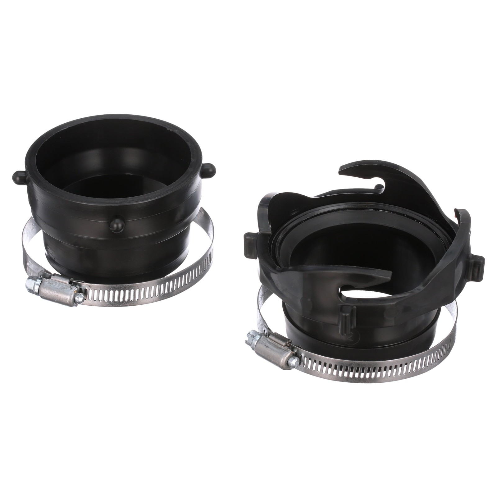 RV Sewer Hose Twist Connect Kit – Fits 3-inch Sewer Hoses – Black