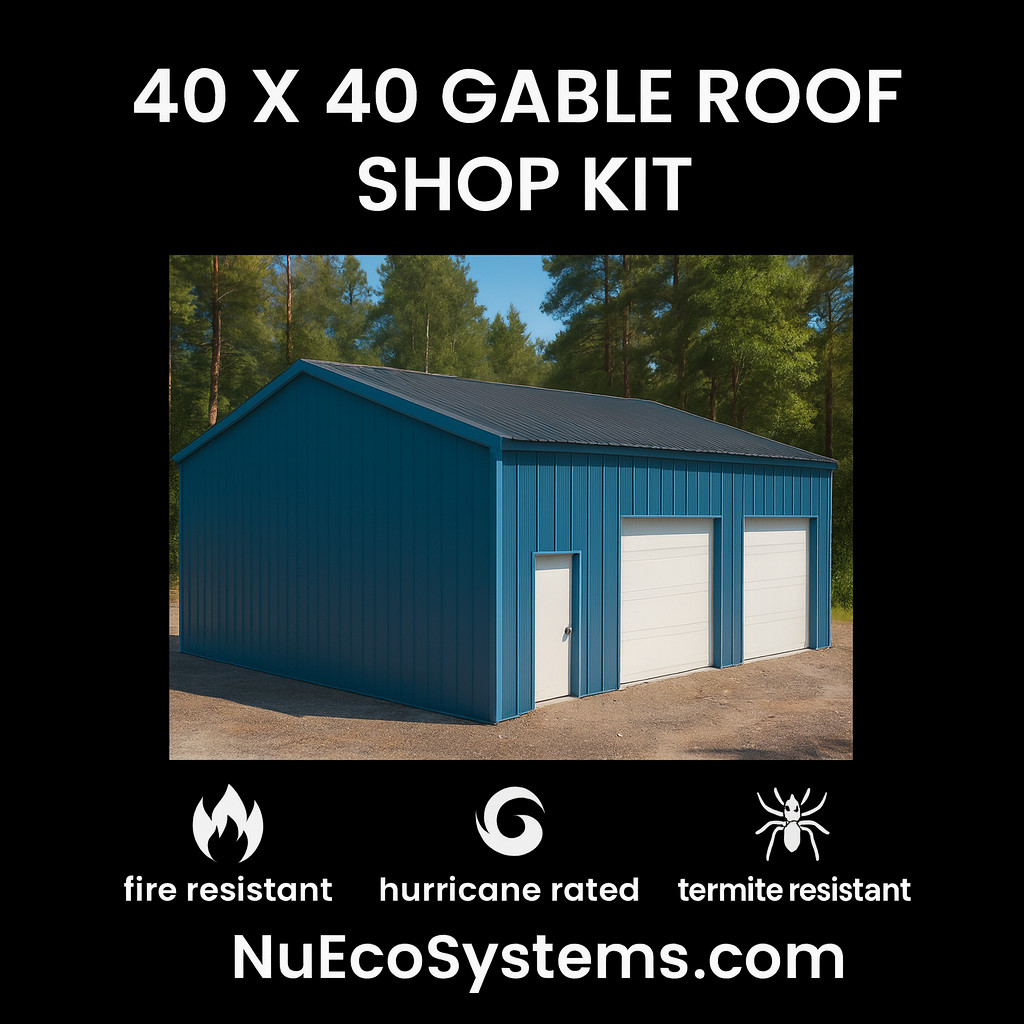 Steel Framed 40 x 60 x 16 Shop Kit, Warehouse Kit ON SALE NOW !!!