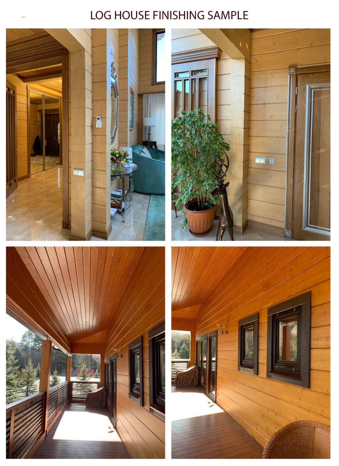 MODERN LOG HOUSE KIT #LH-239 ECO FRIENDLY WOOD PREFAB DIY BUILDING CABIN HOME