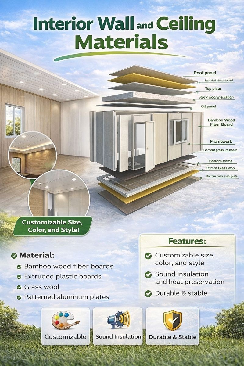 Custom Luxury 20ft 40ft Flat Pack Container House 🏠 Tiny Home Office Modular