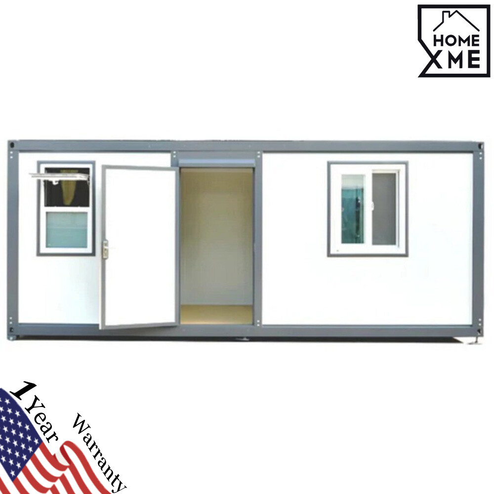7ftx20ft Portable Office w/ Bathroom Steel Frame Double-Glazed Openable Windows