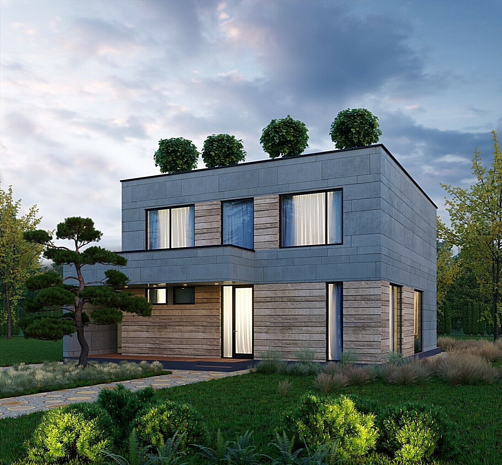 2240 SQ.FT ECO SOLID TIMBER AIRTIGHT PANEL HOUSE KIT. MASS WOOD CLT HOME, PREFAB