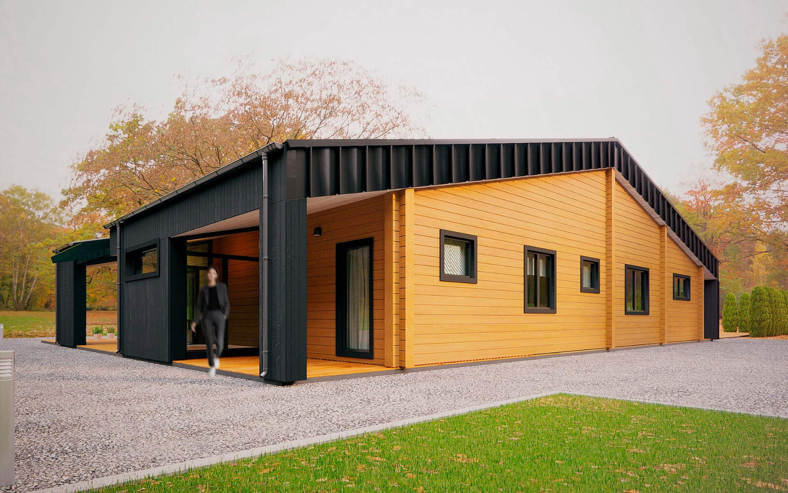 PREFAB LOG CABIN HOME KIT WOODEN SHELL 1938 ft² / 180 m² – DISCOUNT CARD 3% off
