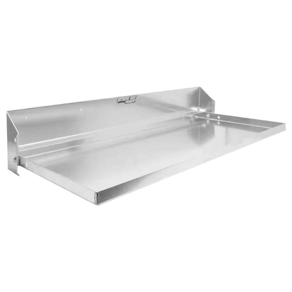 Fold-Down Aluminum Work Station for Race Trailer, Garage, Shop, Enclosed Trailer