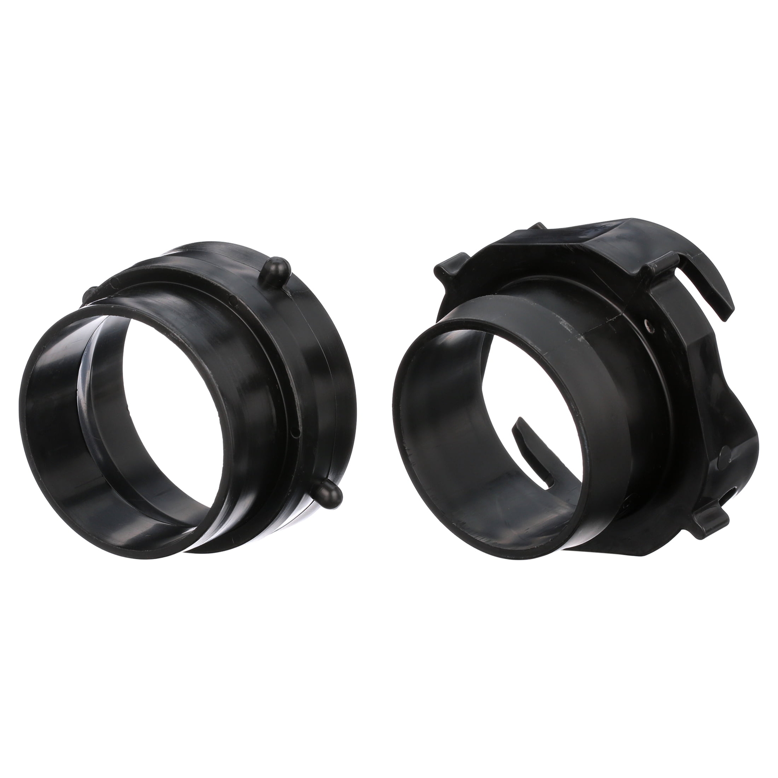 RV Sewer Hose Twist Connect Kit – Fits 3-inch Sewer Hoses – Black, Polymer