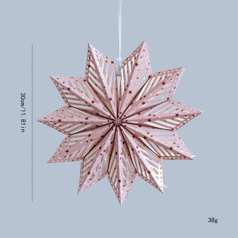 Festival 3D Snowflake Ornament For Christmas Tree Decorations Waterproof Paper