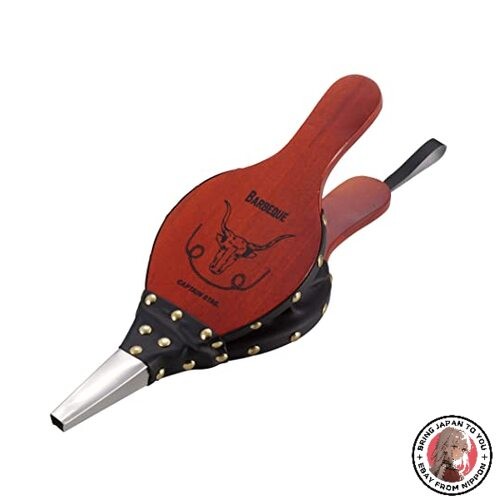 NEW Captain Stag UG-3299 Fire Starter Blower Bellow Buffalo Blower Brown