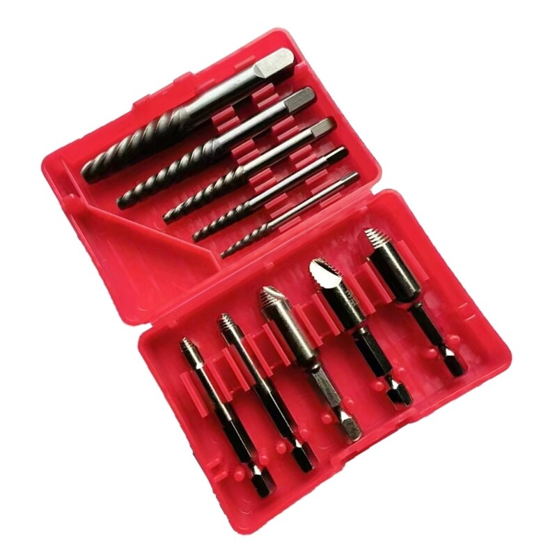 10Pcs Screw Extractor Screw Pipe Extractor Household Screw Head Extractor Kit