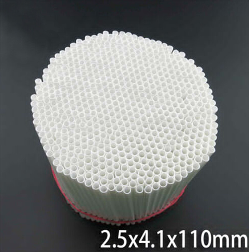 2.5×4.1x110mm Round White PP Plastic Round Hollow Tube Pipe DIY Model Crafts