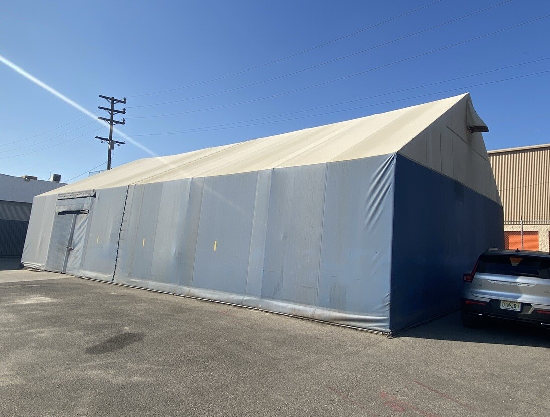 40 ft x 60 ft. Used Industrial shelter. THA Rubb Shelter HD galvanized Frame.