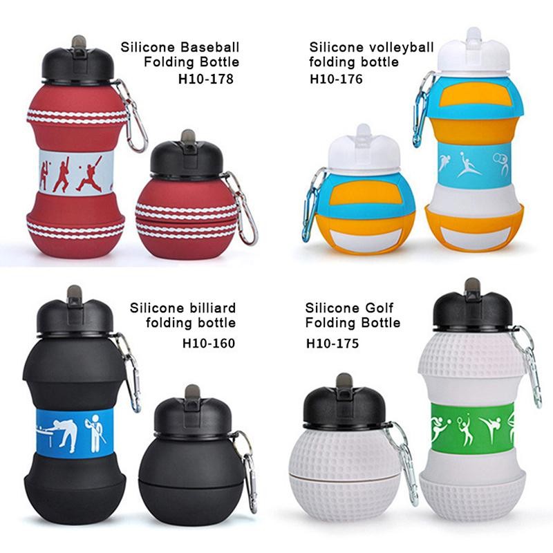 Fold Water Bottle Cups Mug Outdoor Sports School Leakproof Portable Kids Bottle